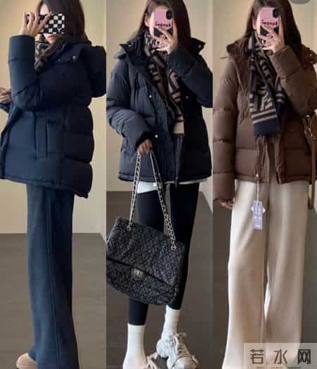 短款羽绒服这样搭，秋冬穿太合适，日常出门不费神还显高