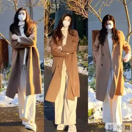 棕色大衣搭配“4条”直筒裤，让你美美过冬季，时髦大气不分年纪