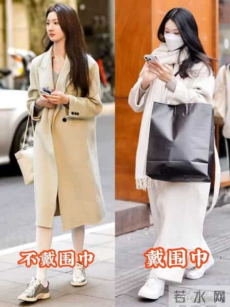 被上海街拍惊艳了！满大街都是“大衣裹围巾”，却个个时髦又高级
