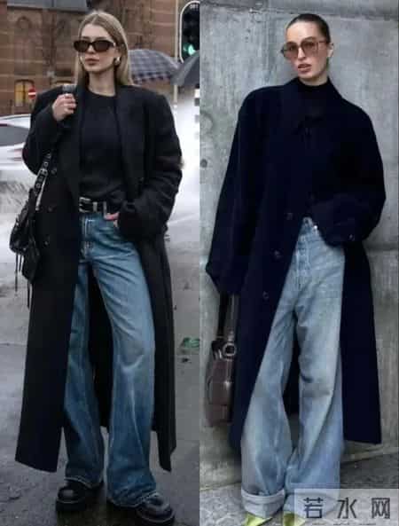 大衣搭牛仔裤，夹克搭牛仔裤，羽绒搭牛仔裤，西装搭牛仔裤，有质感也有智感！