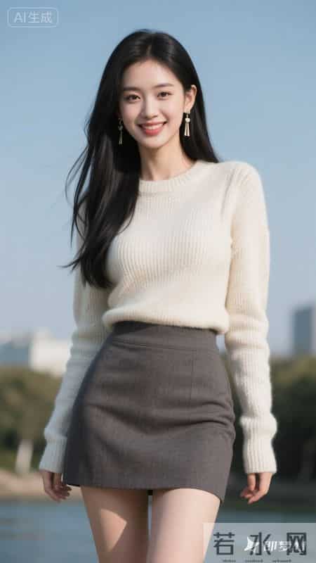 早春穿搭-毛衣+半裙