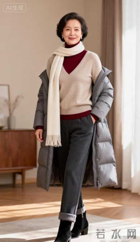 穿了十年灰色羽绒服，今年靠这3个配色穿出了“贵气暖”