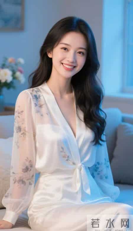 光的丝绸休闲装