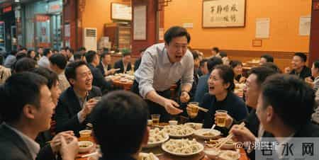 楼下吃饺要加香菜被老板娘骂，次日带百个同事包下对面饺店一个月