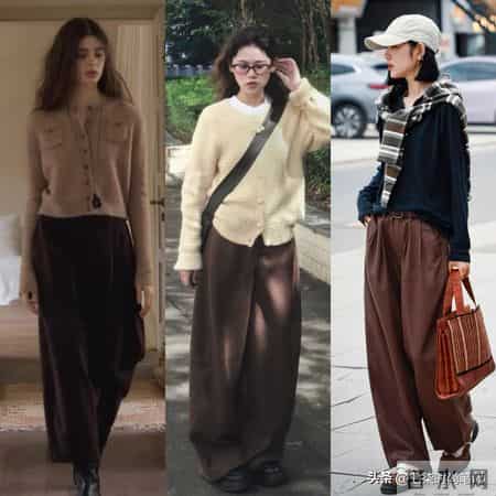 冬天别总穿黑裤子，今年流行“小棕裤”，这样穿时髦又高级