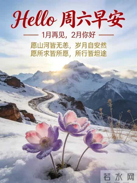 1月31日周六早安，1月再见，2月你好，所遇皆美好，未来皆可期。