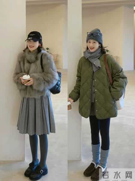 羽绒服+阔腿裤、毛衣+百褶裙18套穿搭模板，照搬就能穿出松弛感。