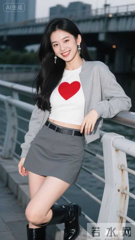 简约灰白配加红心点缀，清爽又吸睛