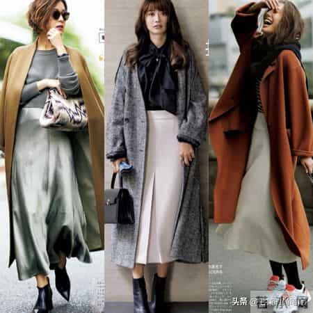 大衣+长裙，温柔又气质，永不过时的好看