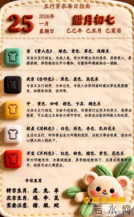 十二生肖1月25日穿搭运势大揭秘，让你时尚又好运