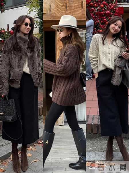 秋冬很火的“棕色系酷飒穿搭”｜羽绒服、羊绒衫搭配复古与高级