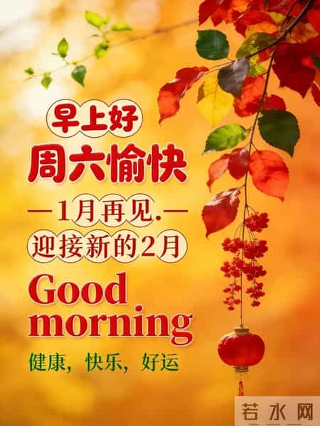 1月31日周六早安，1月再见，2月你好，所遇皆美好，未来皆可期。