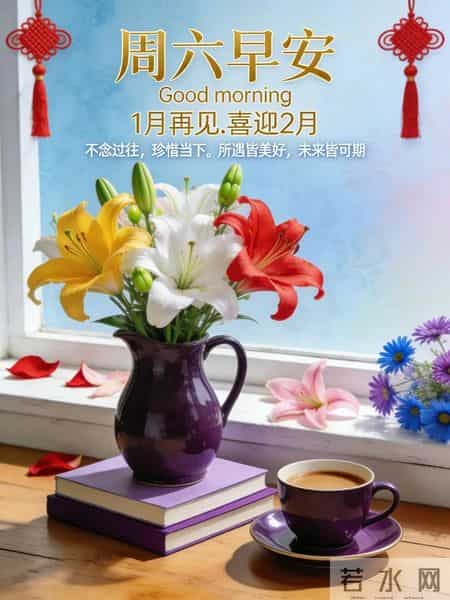 1月31日周六早安，1月再见，2月你好，所遇皆美好，未来皆可期。