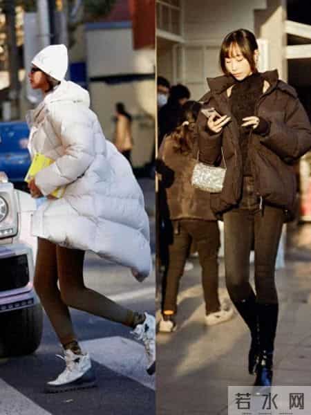 去上海发现，羽绒服没人搭小脚裤，满大街都在穿阔腿裤，高级时髦
