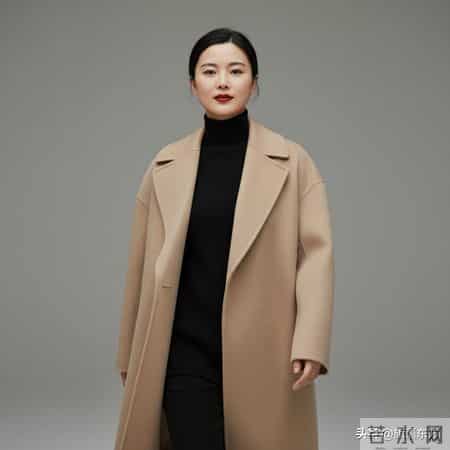 极简羊毛大衣与那一抹冷艳红唇