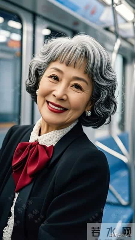 被13位地铁奶奶发型惊艳到了！白发不染-不穿老年装-气质不输明星