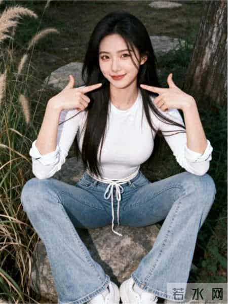 浅蓝色牛仔裤太百搭了~