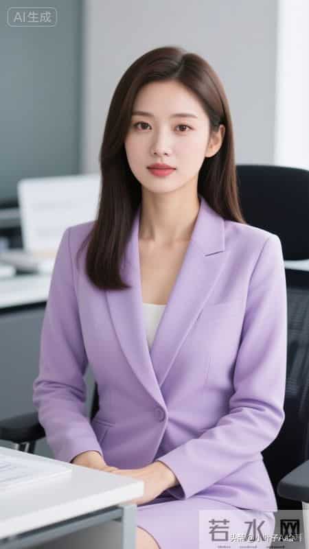 干练又温柔的职场轻熟风~淡紫色西装简约利落