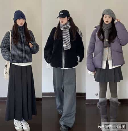 27套入冬穿搭示范：“羽绒服+牛仔裤”，时髦不露腿，保暖还舒适