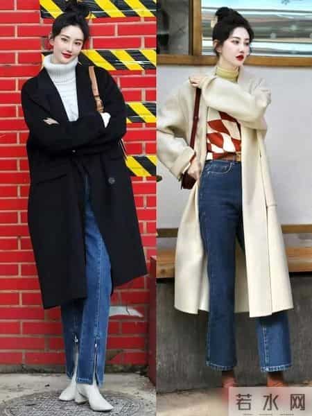 “大衣+牛仔裤”今年冬天最流行的穿搭，这样穿时髦松弛又减龄！