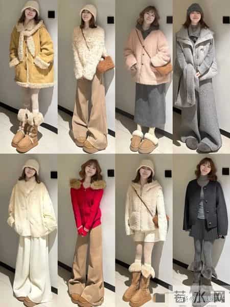 32套冬日韩系甜美穿搭｜把软乎乎穿在身上