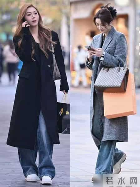 “大衣+牛仔裤”今年冬天最流行的穿搭，这样穿时髦松弛又减龄！