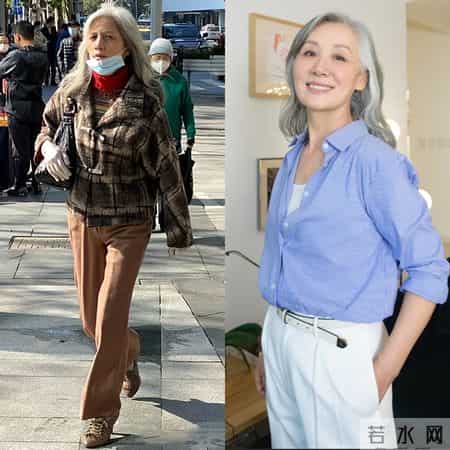 到老都没“大妈感”的女人:白发不染黑、不戴老年帽,气质更高级
