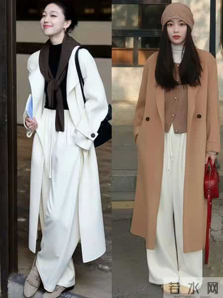 今年过年最流行的穿法：大衣+阔腿裤，高级又时髦，太美了！