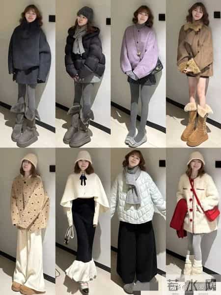 32套冬日韩系甜美穿搭｜把软乎乎穿在身上
