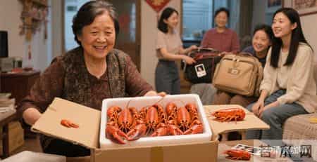 我妈给我寄了10只大龙虾，回家却一只不剩，婆婆说她分给了小姑子