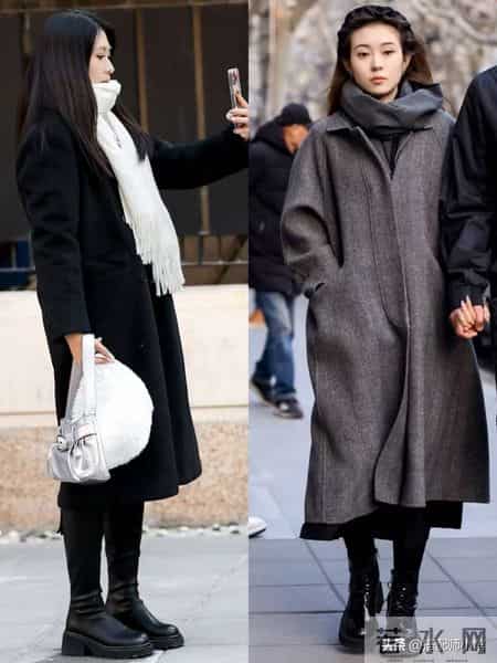 被上海街拍惊艳了！满大街都是“大衣裹围巾”，却个个时髦又高级