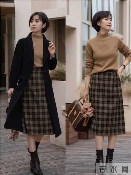 “大衣+呢子裙”=今冬最时髦搭配！保暖显瘦两不误，还特显气质