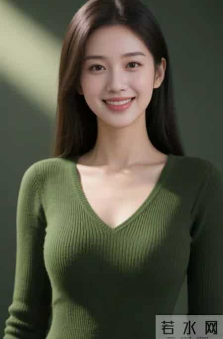 绿色针织衫女孩