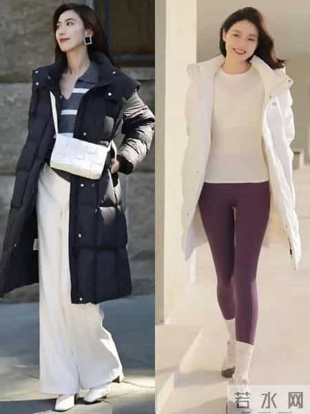 别再把羽绒服穿出“臃肿感”！配条长裤利落又显高，这才是高段位