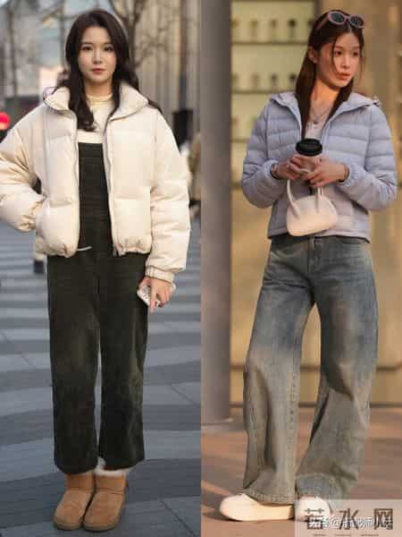 杭州又带火了一种穿法：短羽绒+阔腿裤，优雅时髦不说，还很高级