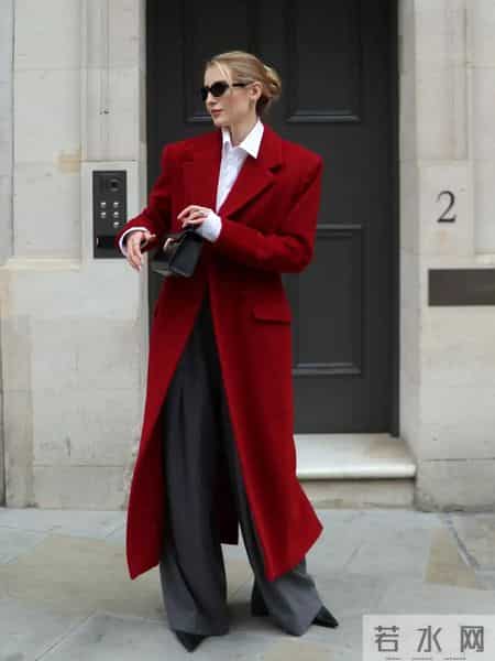 冬日超火的一组配色：灰+红，好看显高级！