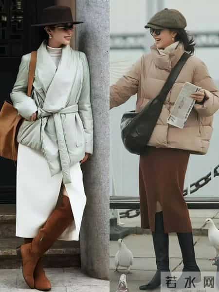 “羽绒服+半裙”才是冬日最美穿搭，洋气又减龄，适合4、50岁女人