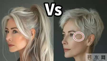 再次强调：50＋女人少剪短发、多扎发！看这5组对比就懂差别太大