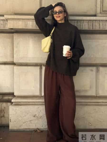 毛衣，配阔腿裤更好看！