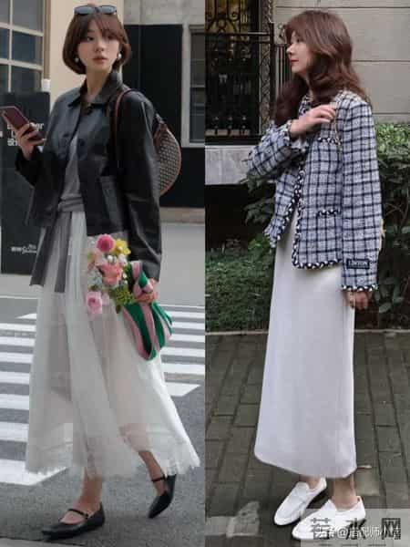 春天请一定要这样穿：短外套+半身裙，时髦洋气，每套回头率都高