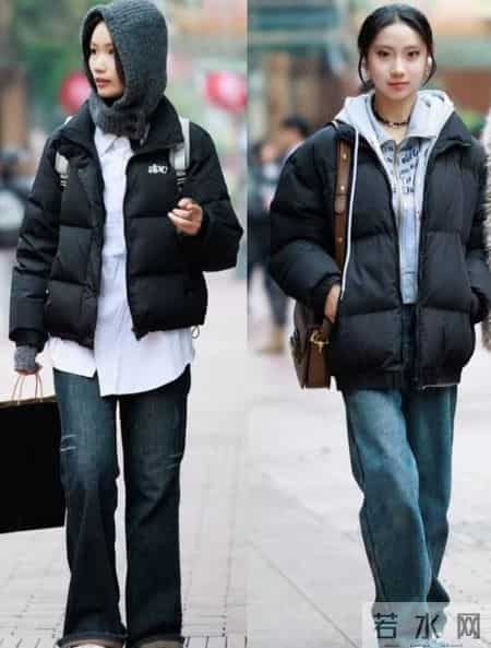 去上海发现，羽绒服没人搭小脚裤，满大街都在穿阔腿裤，高级时髦