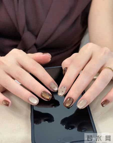温柔系美甲分享