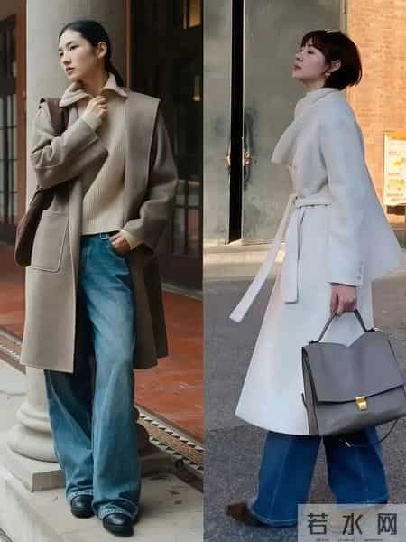 今年过年最流行的穿法：大衣+阔腿裤，高级又时髦，太美了！
