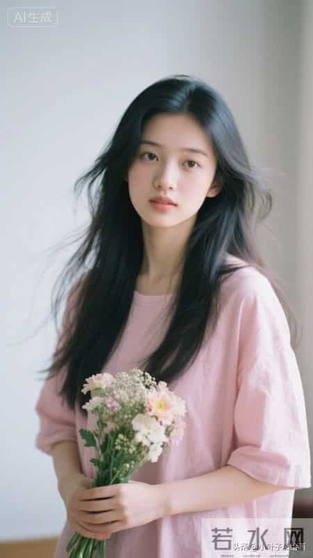 温柔软萌的居家轻甜风~淡粉色宽松连衣裙质感柔和，清新又治愈