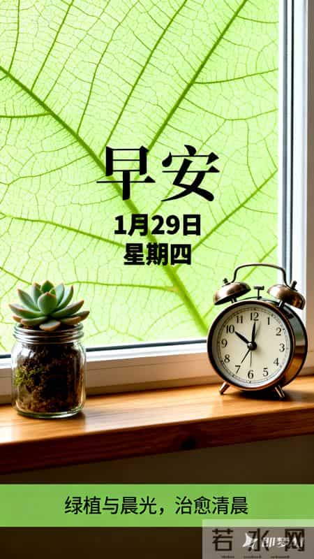 今天是1月29日星期四早安 让年味为你点缀岁末 让好运为你锦上添花