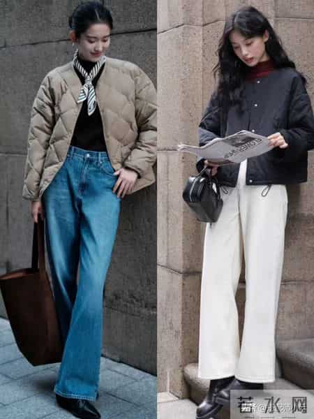 这才是冬天回头率最高的穿法：奶奶棉服+牛仔裤，时髦保暖又高级