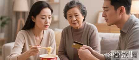 婆婆没收了老公的工资卡，我身价千万却天天在家吃泡面