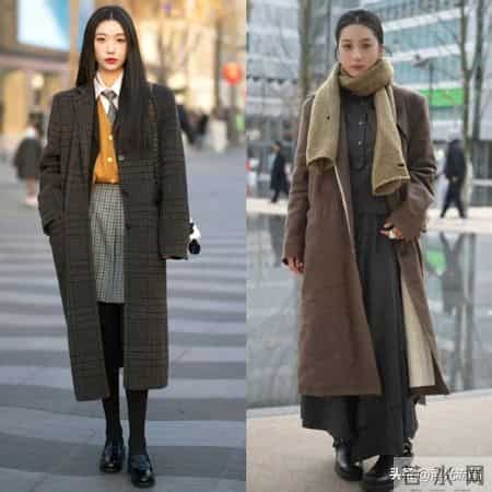 去了上海、杭州才发现：大衣下面不一定要搭长裤，这样穿会更时髦