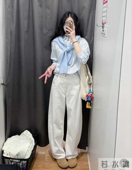优衣库这条白裤子，开春通勤我焊在身上了！