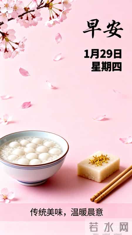 今天是1月29日星期四早安 让年味为你点缀岁末 让好运为你锦上添花